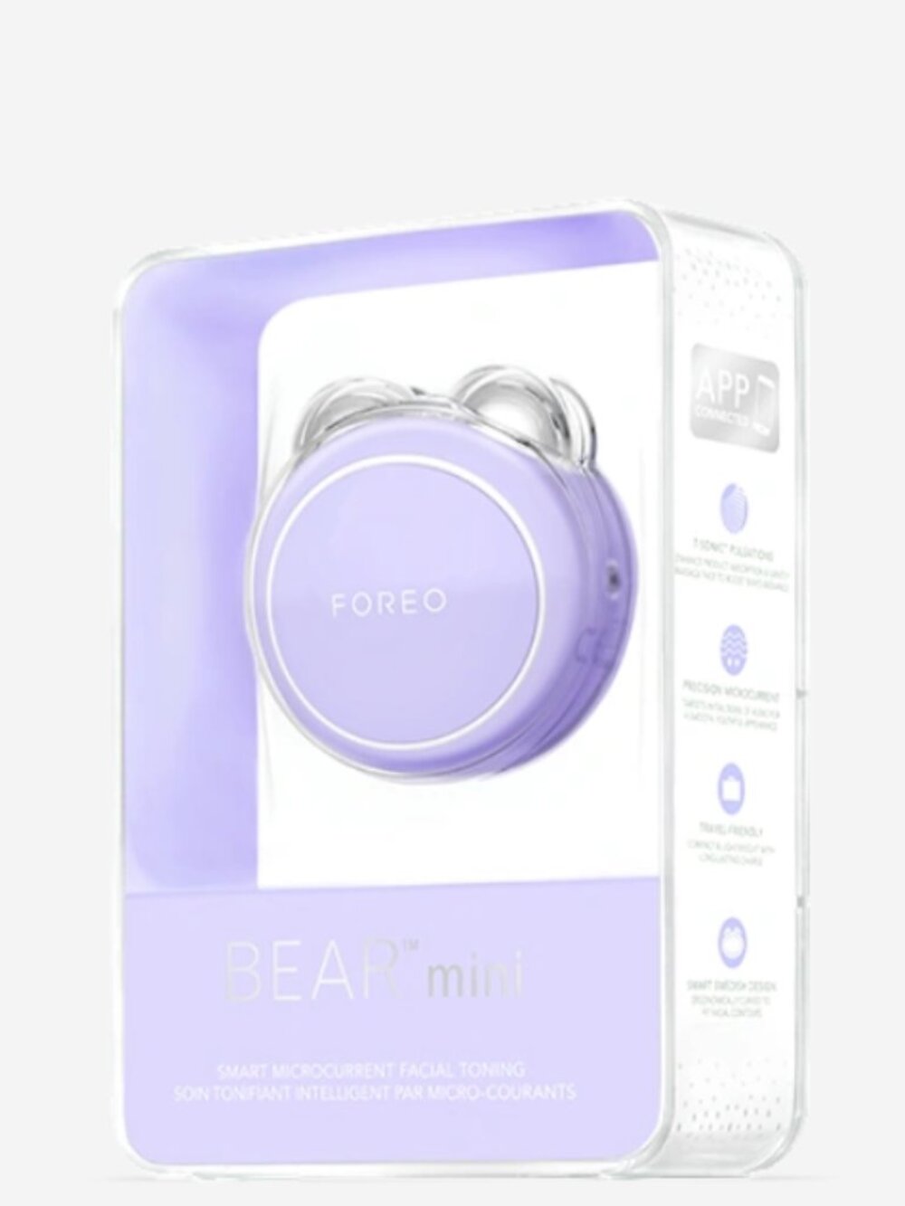 FOREO BEAR MINI Facial Toning Device Lavender Microcurrent - Picture 3 of 10
